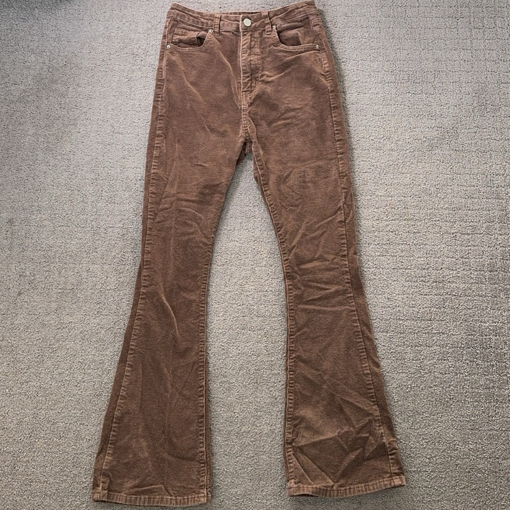 Brown Corduroy Flare Pants